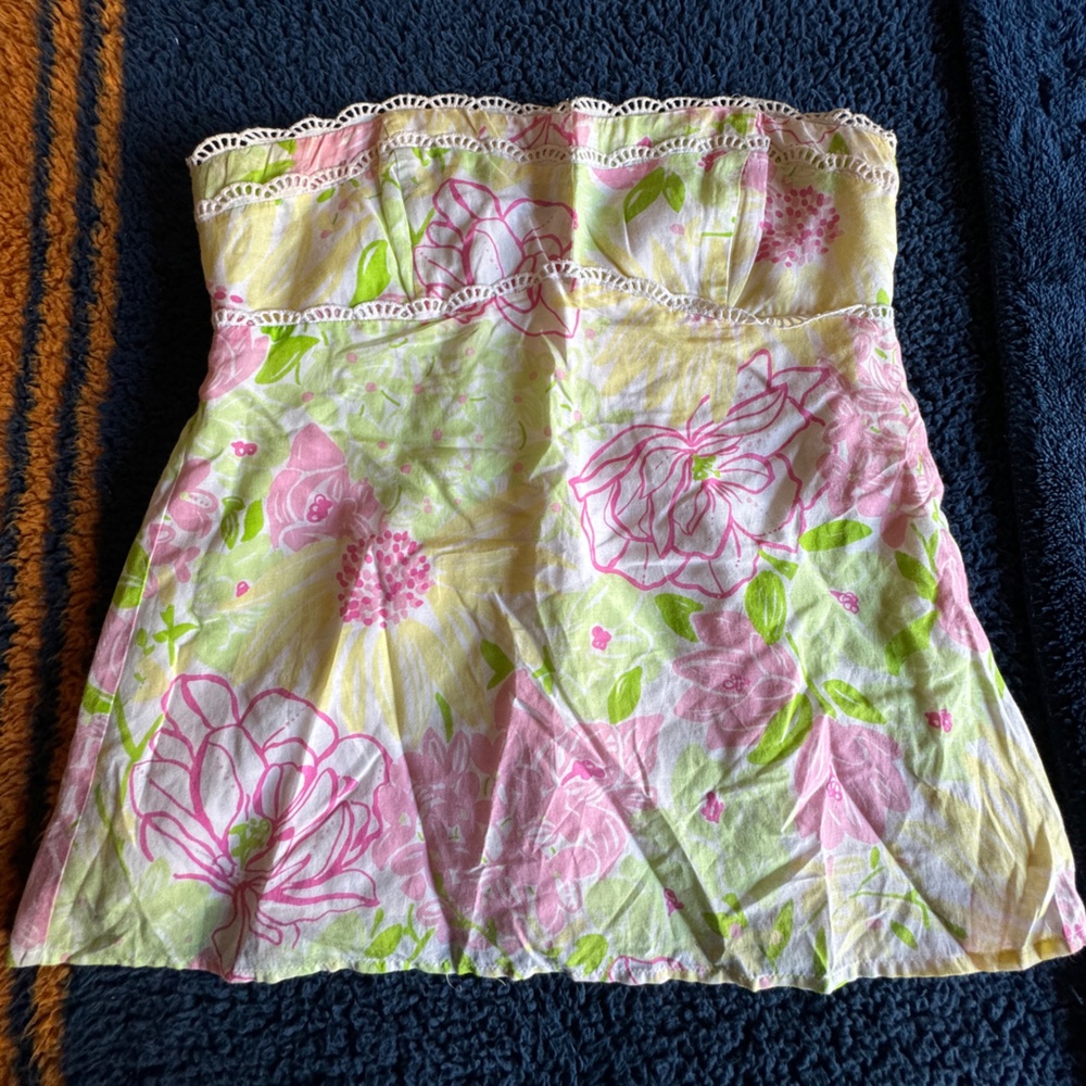 Vintage Lily Pulitzer Strapless Bustier Top (size 6)